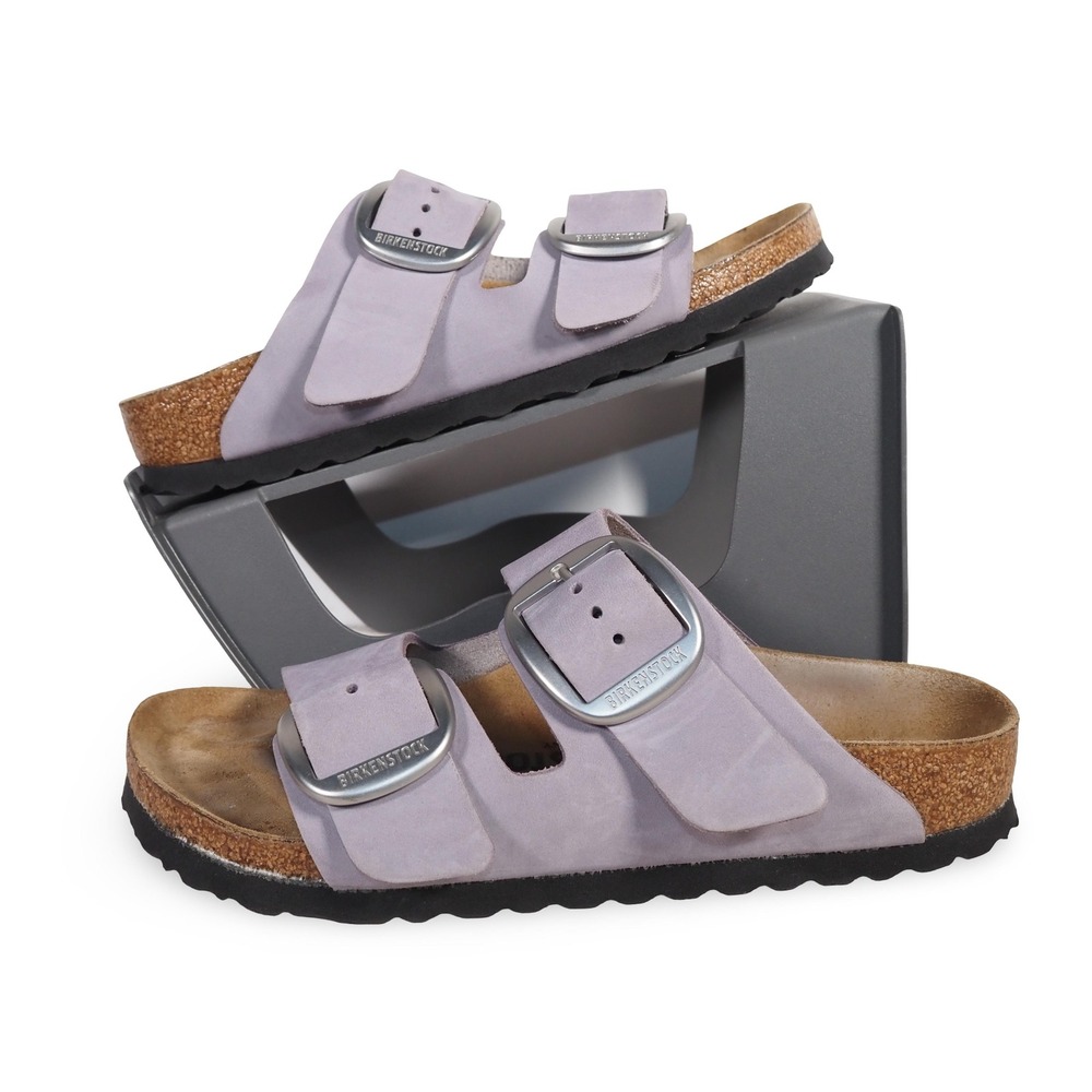 Birkenstock Arizona Big Buckle Womens 5-5.5 EU 36 Narrow Lilac Purple Sandals